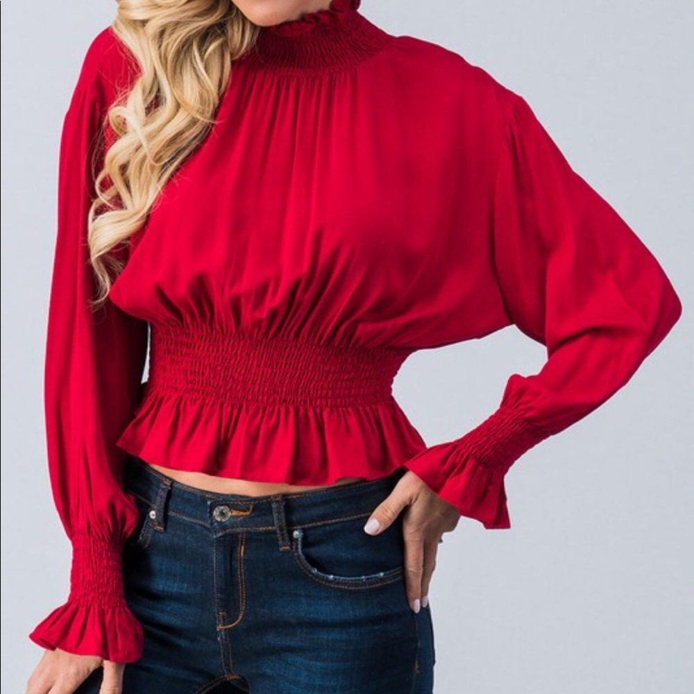 Red blouse
